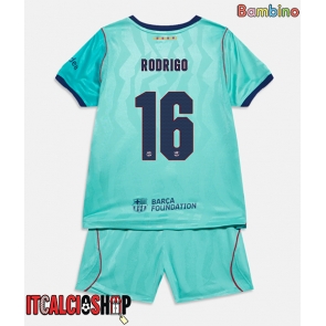Barcelona Rodri Hernandez #16 Terza Maglia Bambino 2026-27 Manica Corta (+ Pantaloni corti)